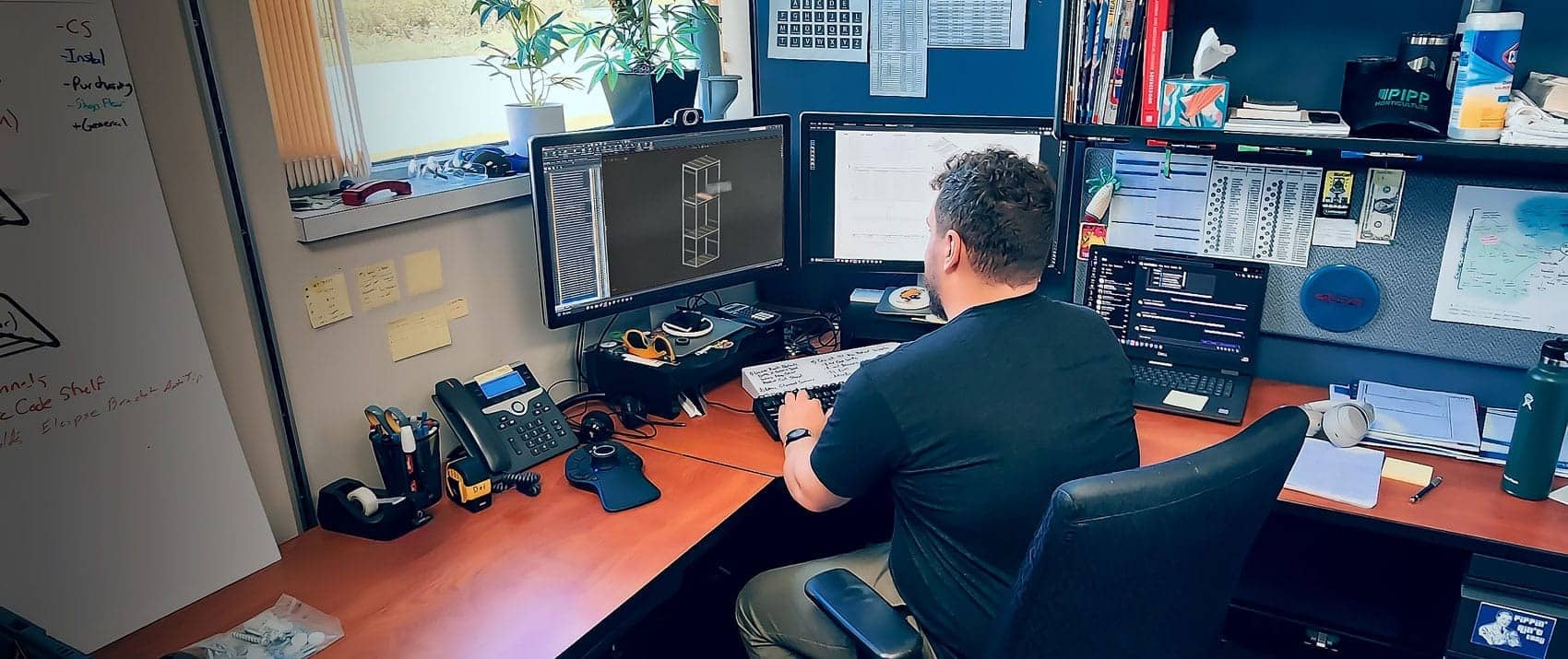 Engineer at desk