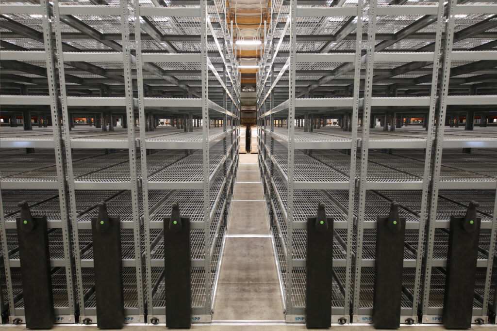 fulfillment center mobile storage racks