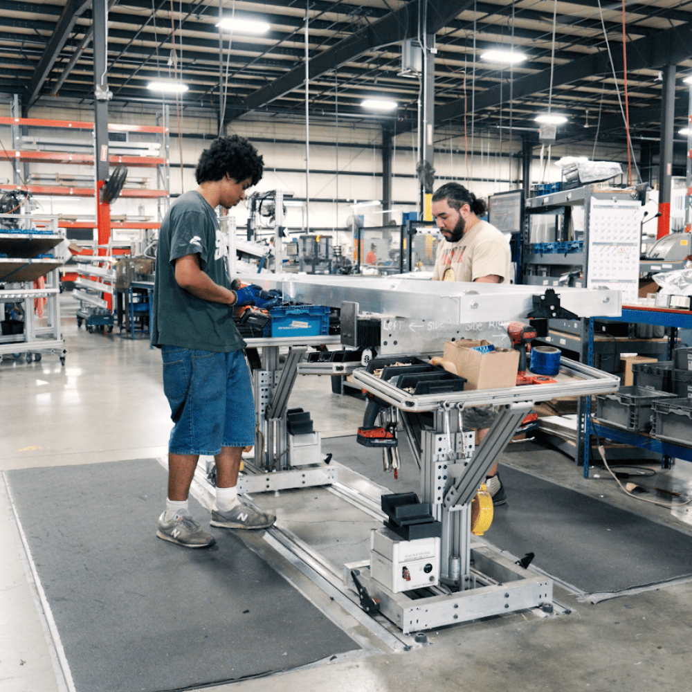 Workers making products in america at Pipp Mobile