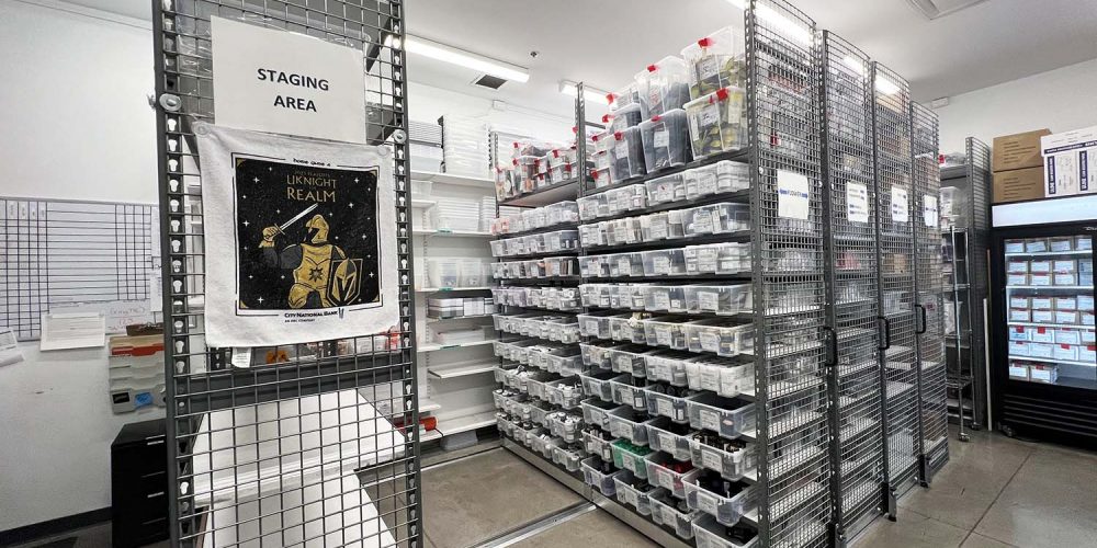 dispensary storage wire racks